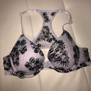 VS palm lace racer back push up bra
